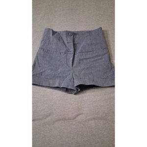 E.T.C. Women’s Small Gray High Waist Dress Shorts Stretch Cuffed Hem